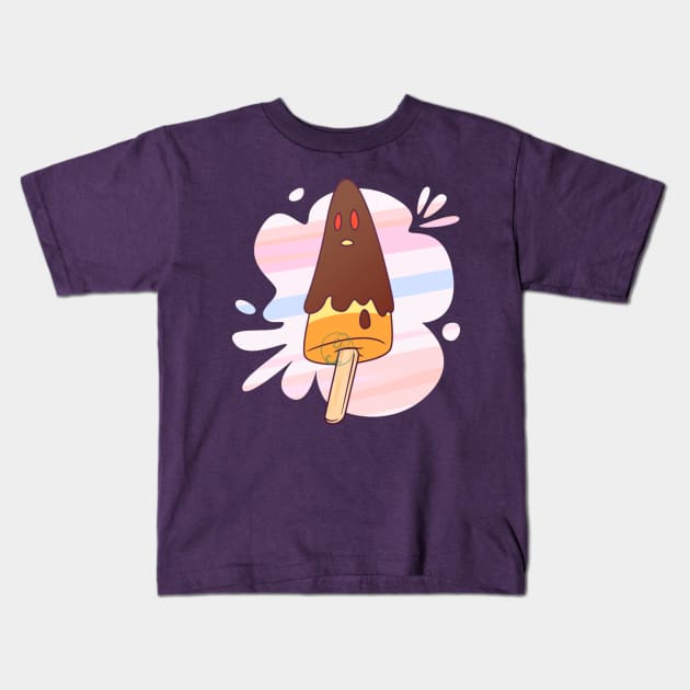 Pastel Goth Ghost Ice Cream cone shape Kids T-Shirt by JuditangeloZK